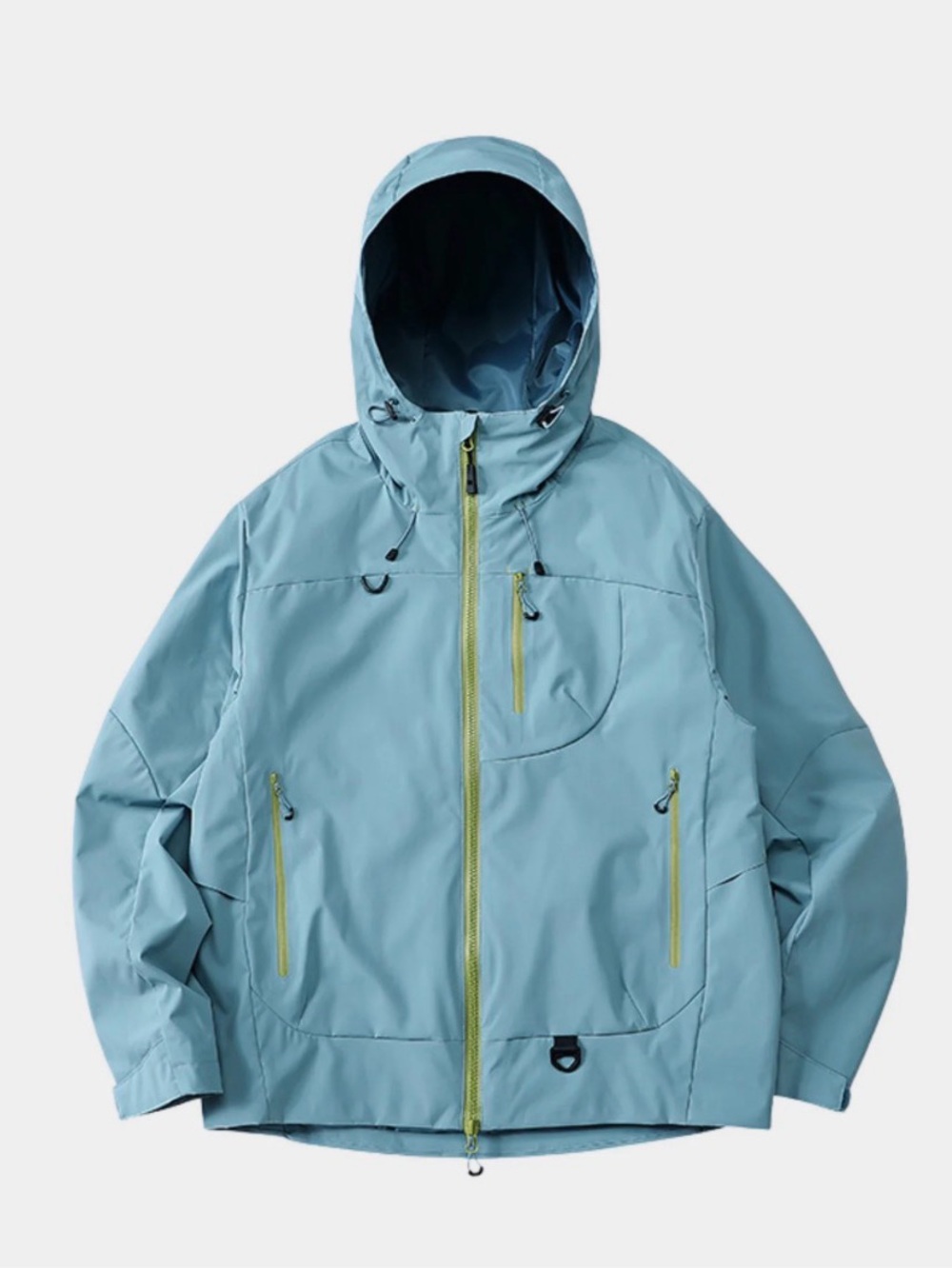 GONGGAR AshNest - Unisex Windproof & Waterproof Hard Shell Jacket in Sky Blue - Picture 8 of 14